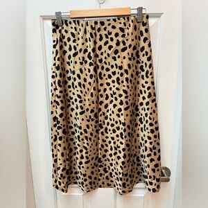 Leopard Print Midi Skirt